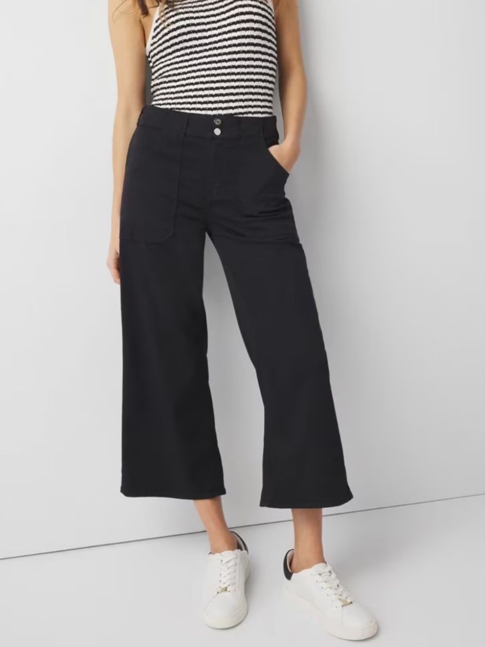 🖤⭐️White House Black Market Pret Utility Wide Leg Cropped Pants